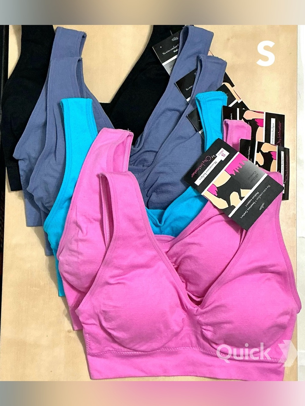 S - NWT 6 pcs Wireless Sports Bras